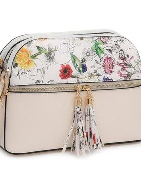 Women Tassel Zipper Pocket Crossbody Bag Shoulder Purse Fashion Travel Bag with